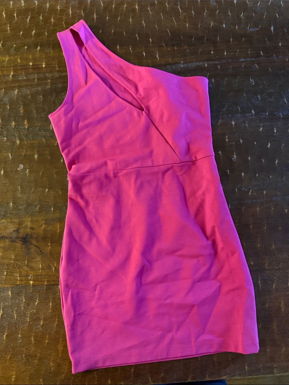 superdown One-Shoulder Hot Pink Bodycon Dress